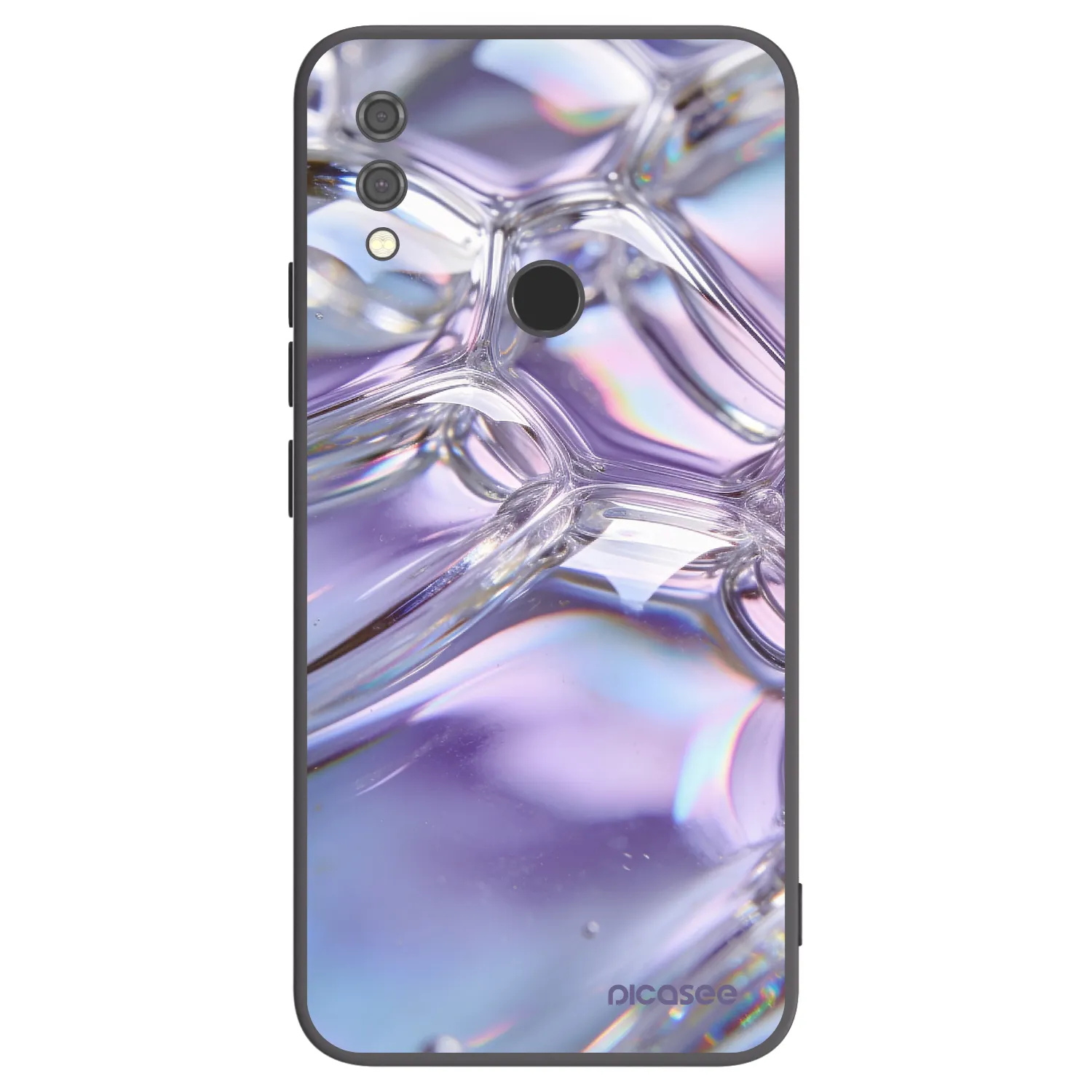 Picasee silikonowe czarne etui na Xiaomi Redmi Note 7 - Iridescent bubbles