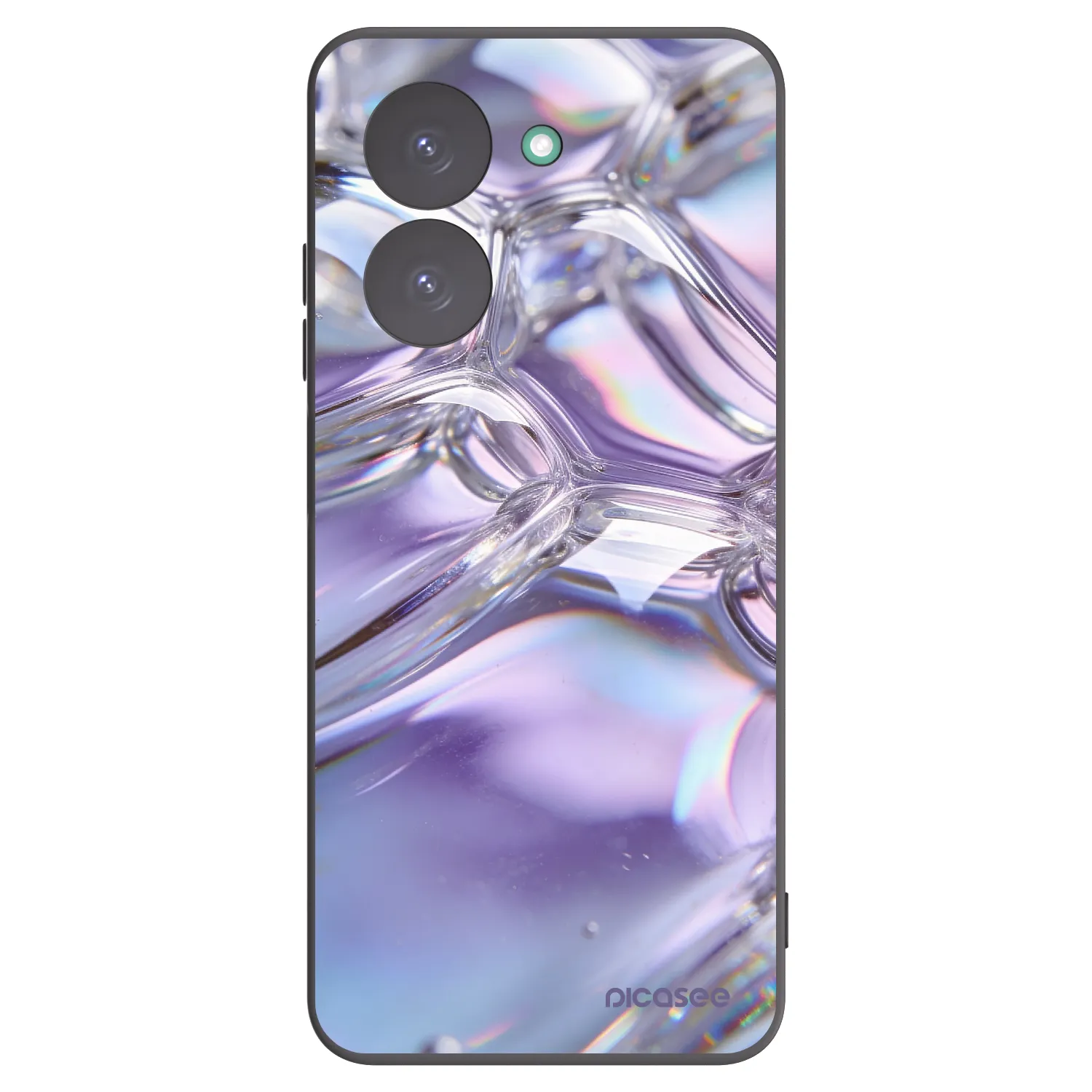 Picasee silikonowe czarne etui na Xiaomi Redmi A5 - Iridescent bubbles