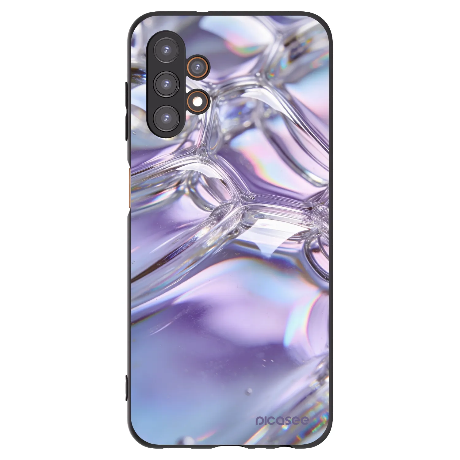 Picasee silikonowe czarne etui na Samsung Galaxy A13 5G - Iridescent bubbles