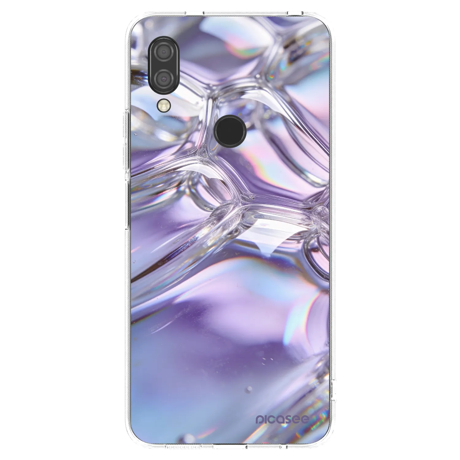 Picasee silikonowe przeźroczyste etui na Xiaomi Redmi 7 - Iridescent bubbles
