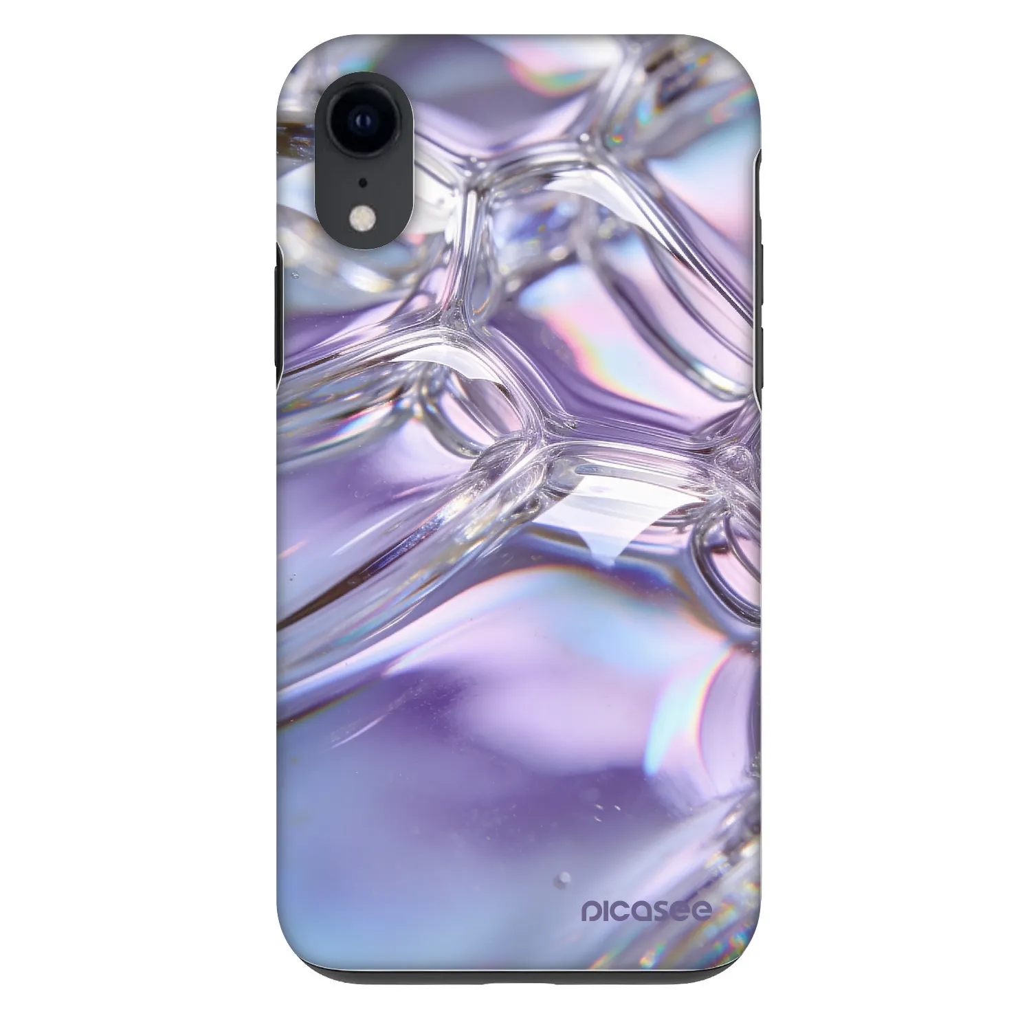 Picasee Fashion Case na Apple iPhone XR - Iridescent bubbles
