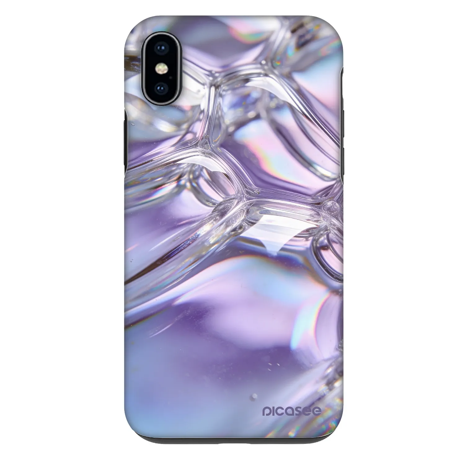 Picasee Fashion Case na Apple iPhone XS Max - Iridescent bubbles