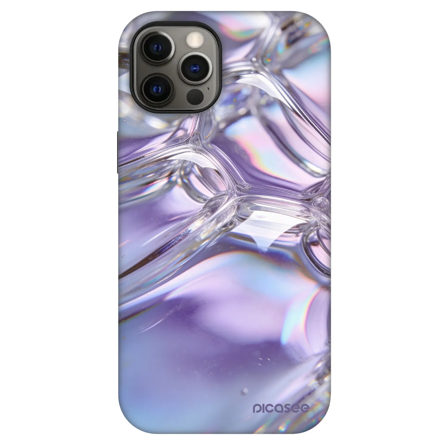 Picasee Fashion Case MagSafe na Apple iPhone 12 - Iridescent bubbles