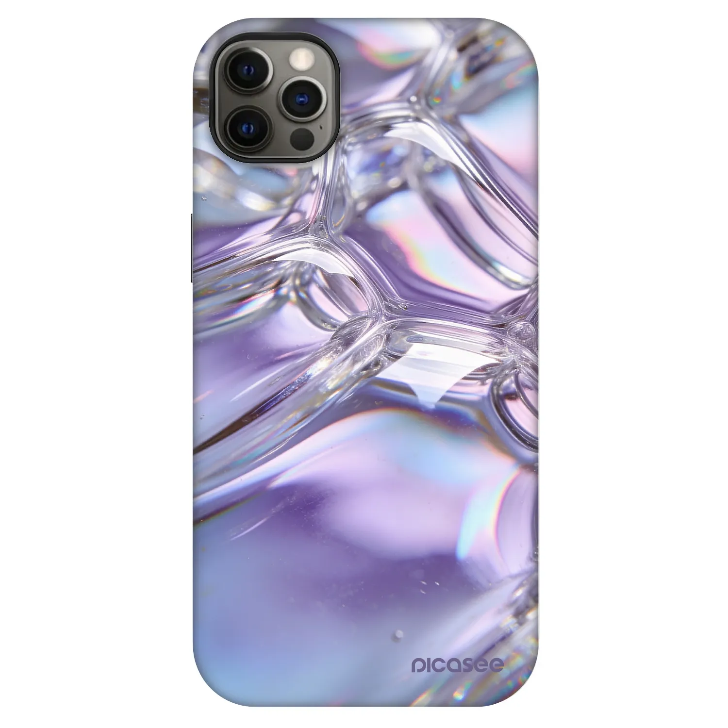 Picasee Fashion Case MagSafe na Apple iPhone 12 Pro Max - Iridescent bubbles