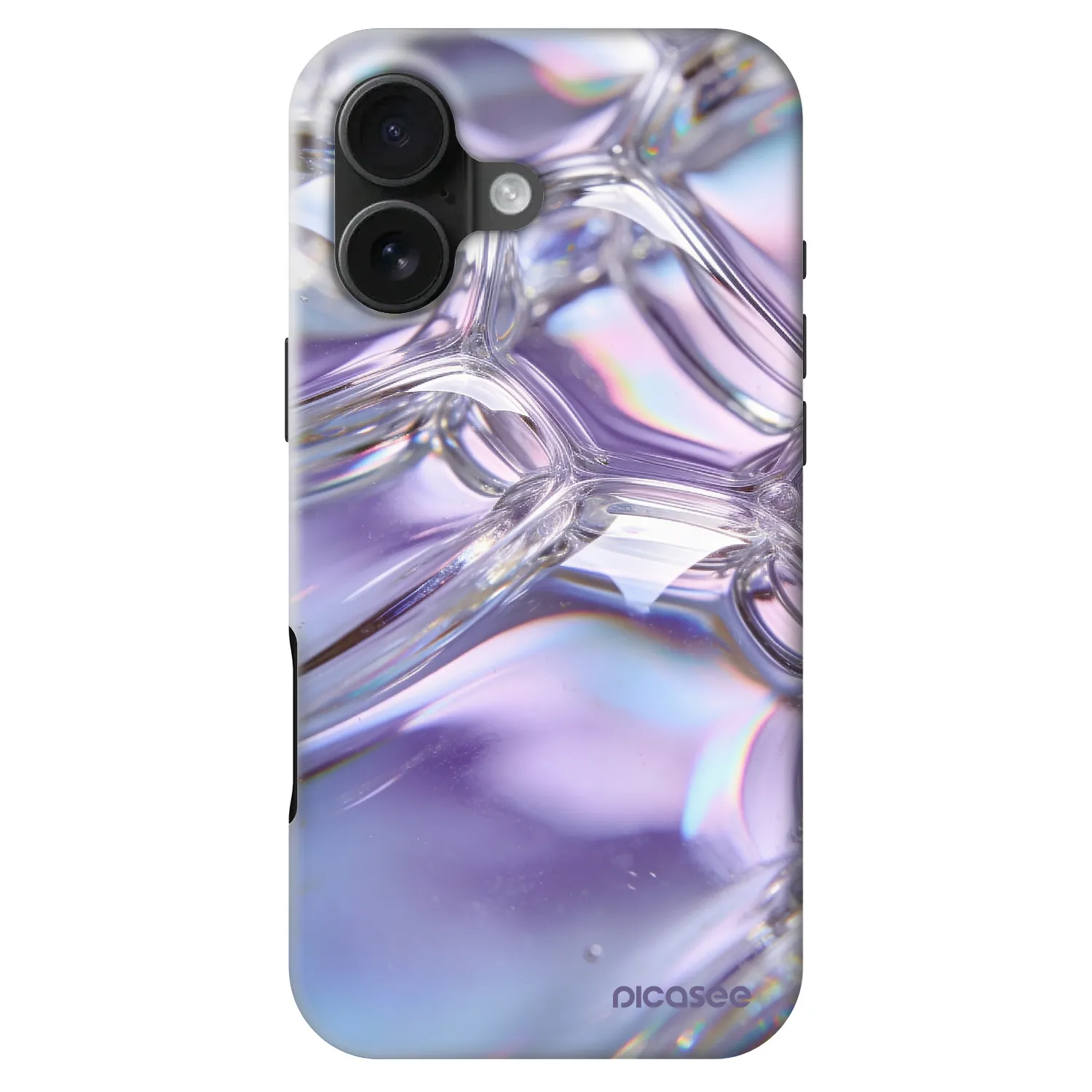 Picasee Fashion Case MagSafe na Apple iPhone 16 - Iridescent bubbles