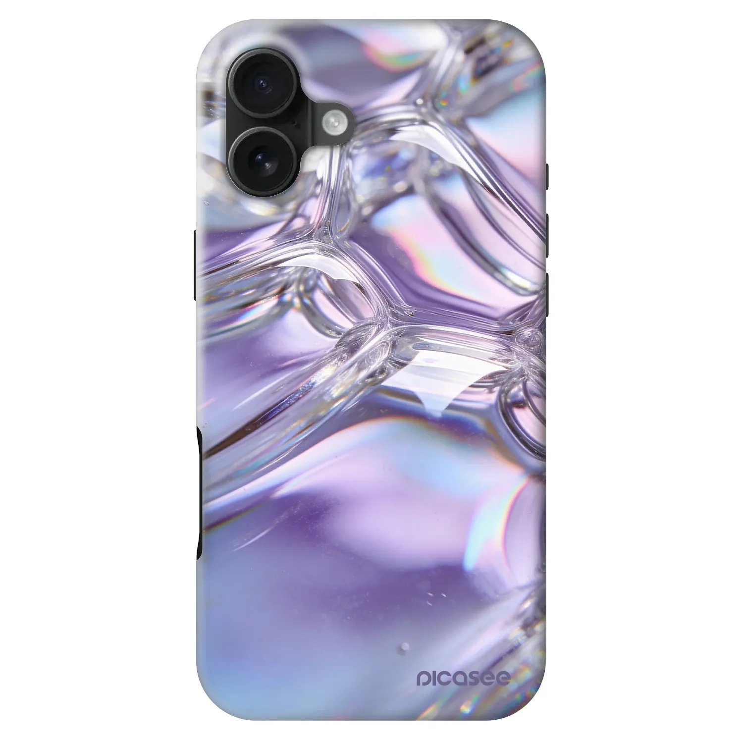 Picasee Fashion Case MagSafe na Apple iPhone 16 Plus - Iridescent bubbles