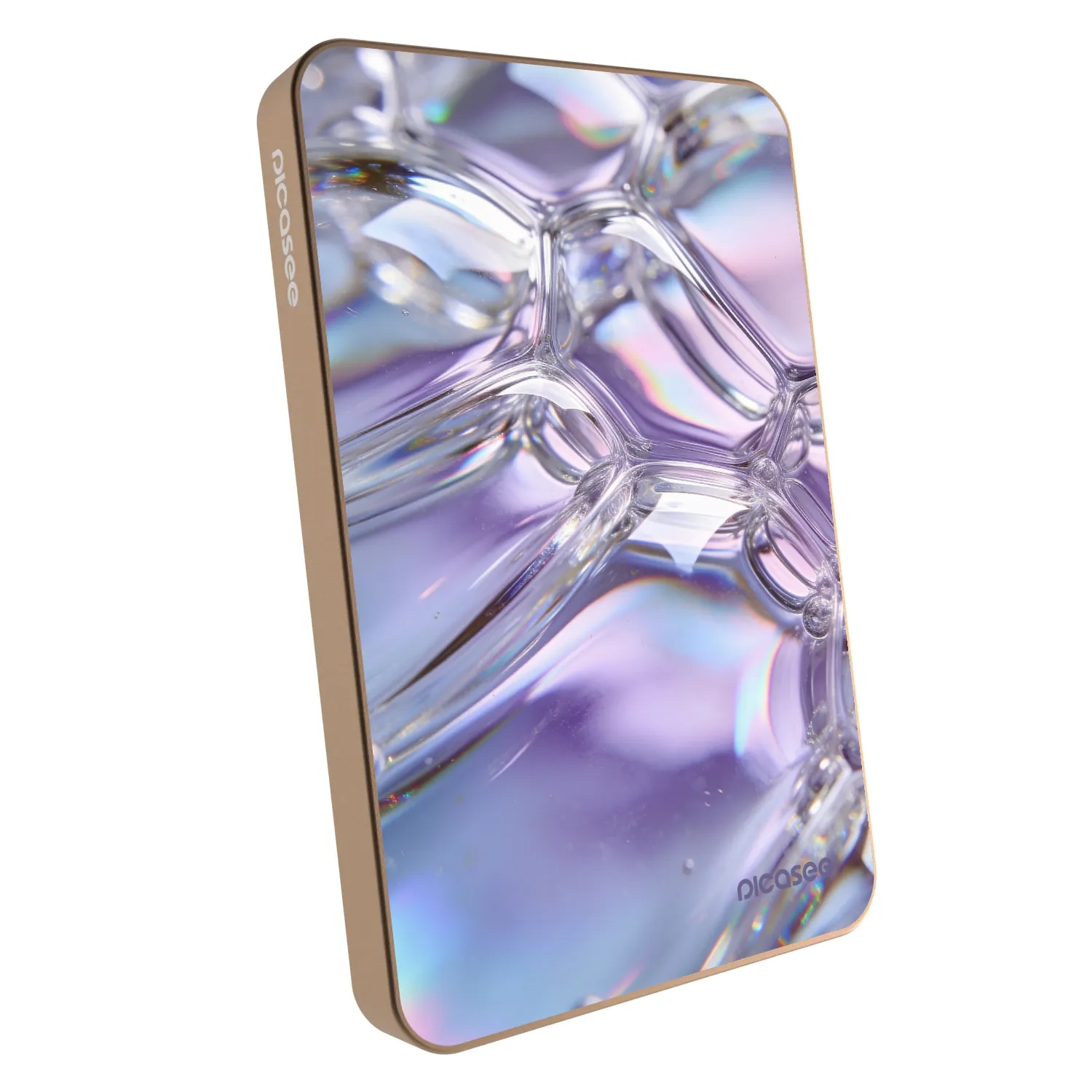 Picasee Powerbank z MagSafe 5 000 mAh Złoty - Iridescent bubbles
