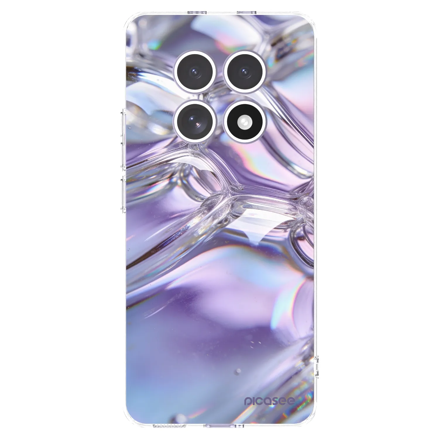 Picasee silikonowe przeźroczyste etui na Xiaomi Redmi Note 15 4G - Iridescent bubbles