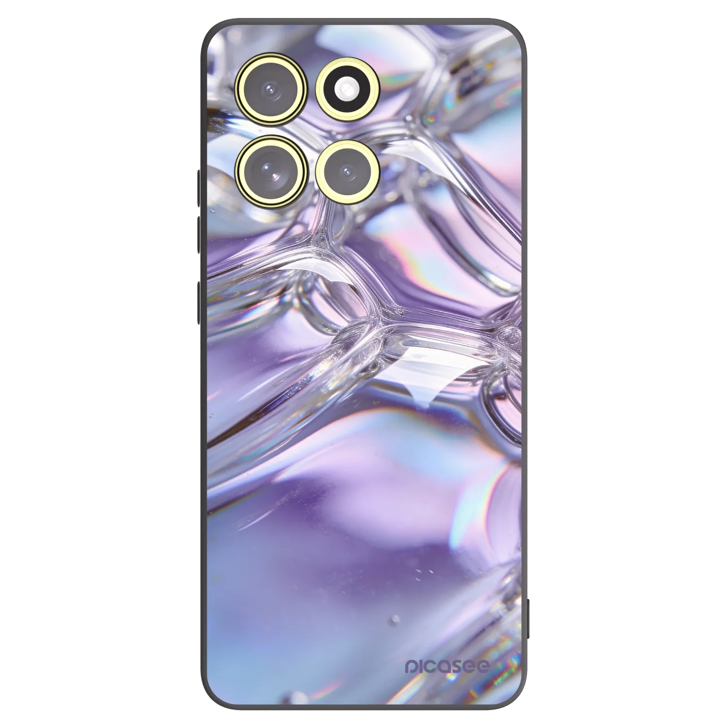 Picasee silikonowe czarne etui na Motorola Moto G86 Power 5G - Iridescent bubbles