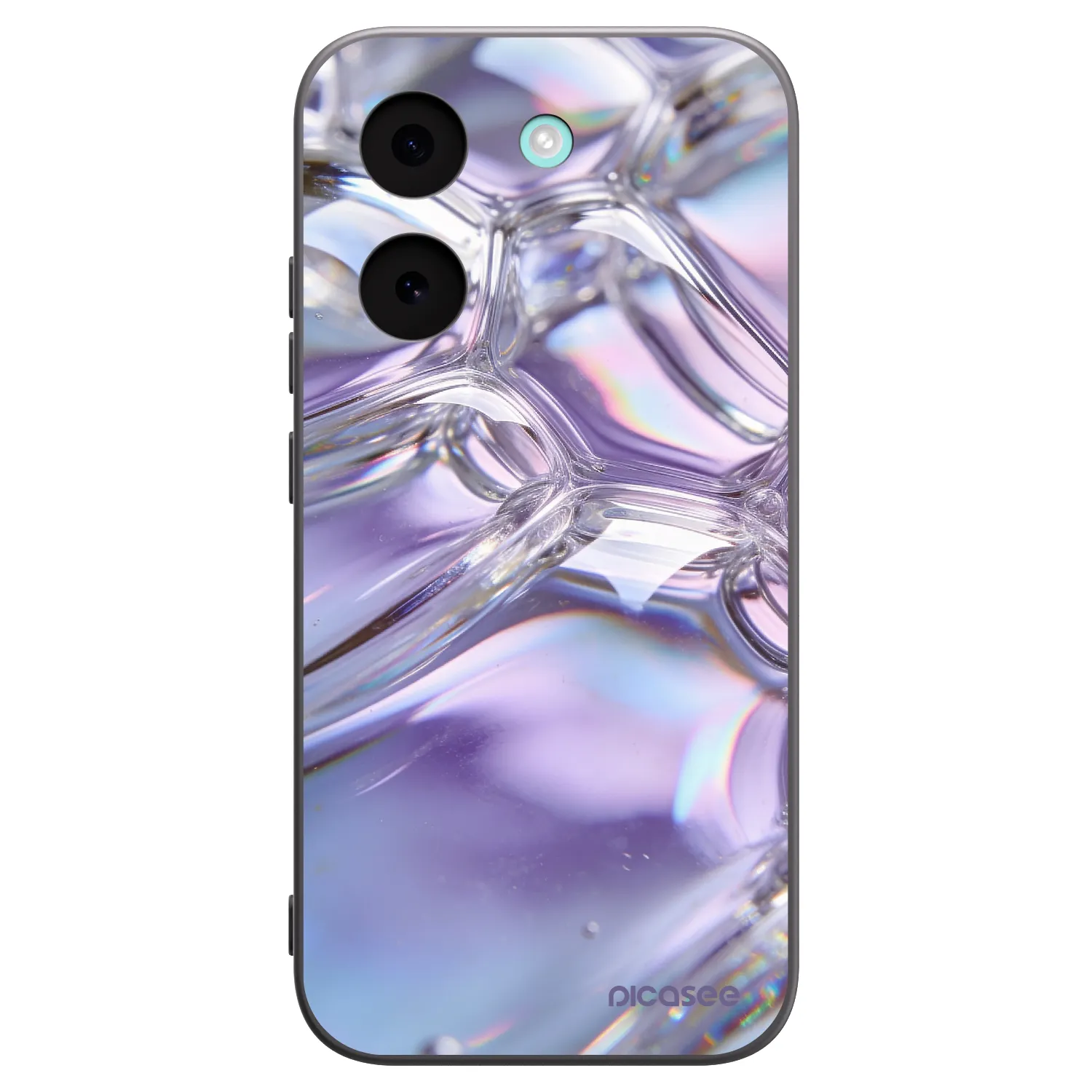 Picasee silikonowe czarne etui na Xiaomi Poco X8 Pro - Iridescent bubbles