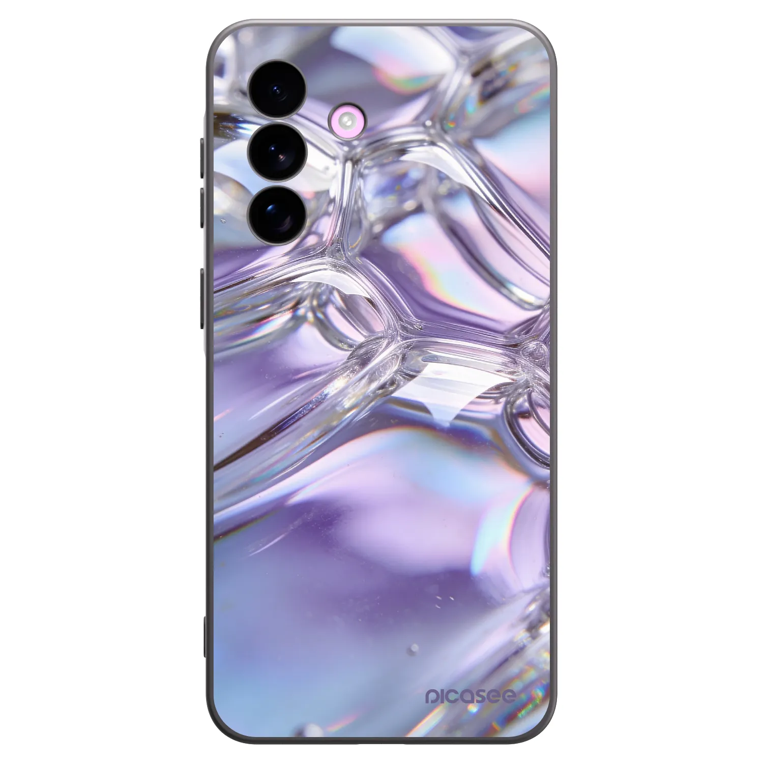 Picasee silikonowe czarne etui na Samsung Galaxy A57 5G - Iridescent bubbles