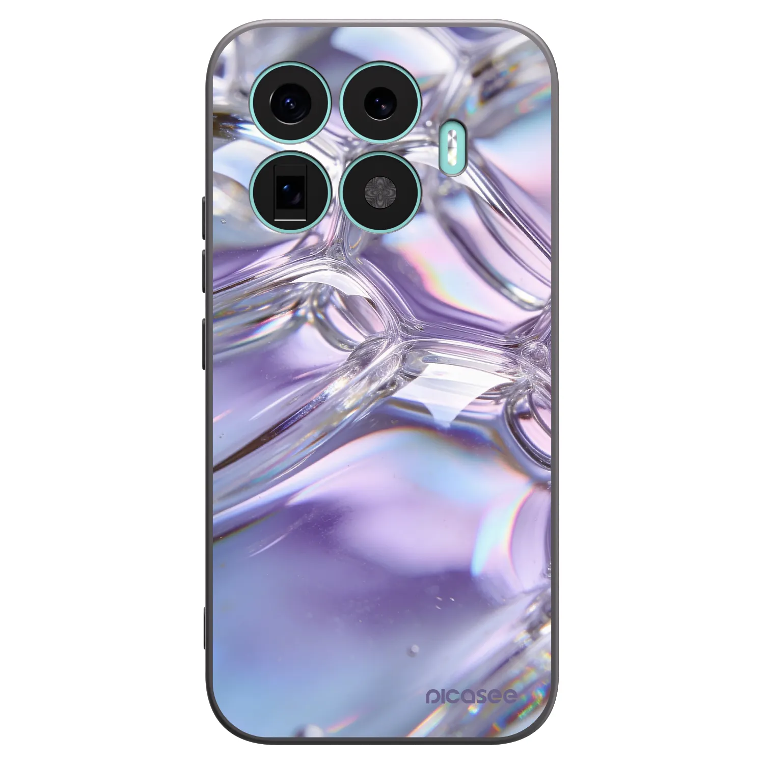 Picasee silikonowe czarne etui na Xiaomi 17T - Iridescent bubbles