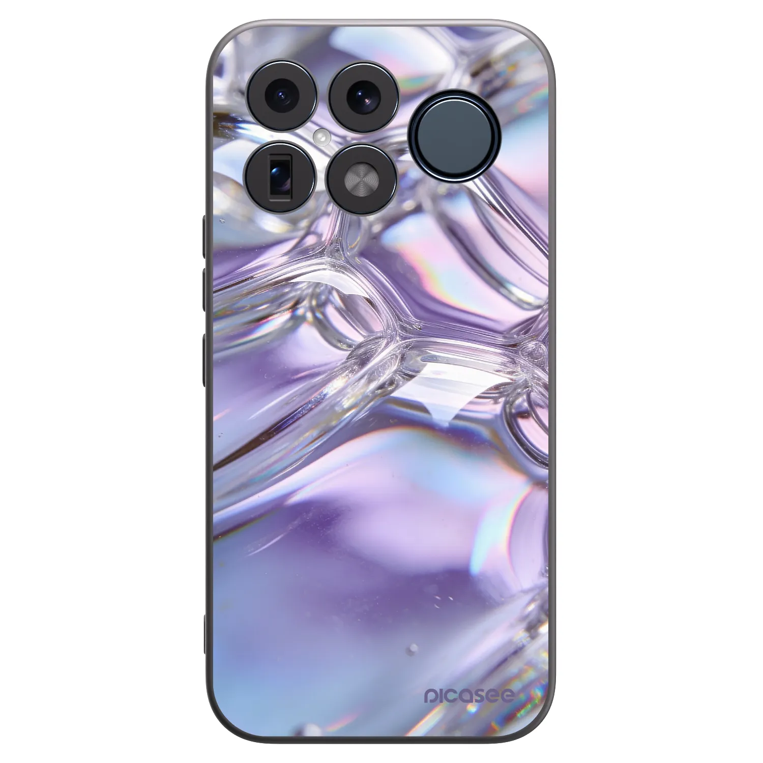 Picasee silikonowe czarne etui na Xiaomi Poco F8 Ultra - Iridescent bubbles