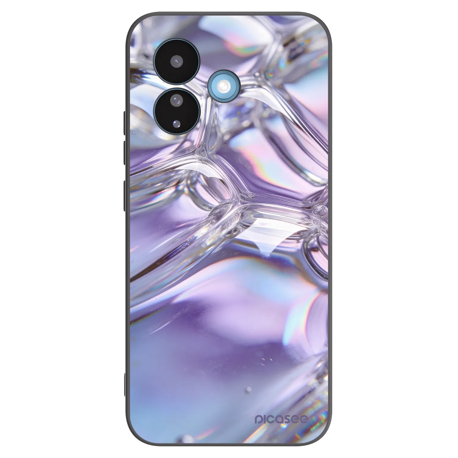 Picasee silikonowe czarne etui na Xiaomi Redmi Note 17 Pro 5G - Iridescent bubbles