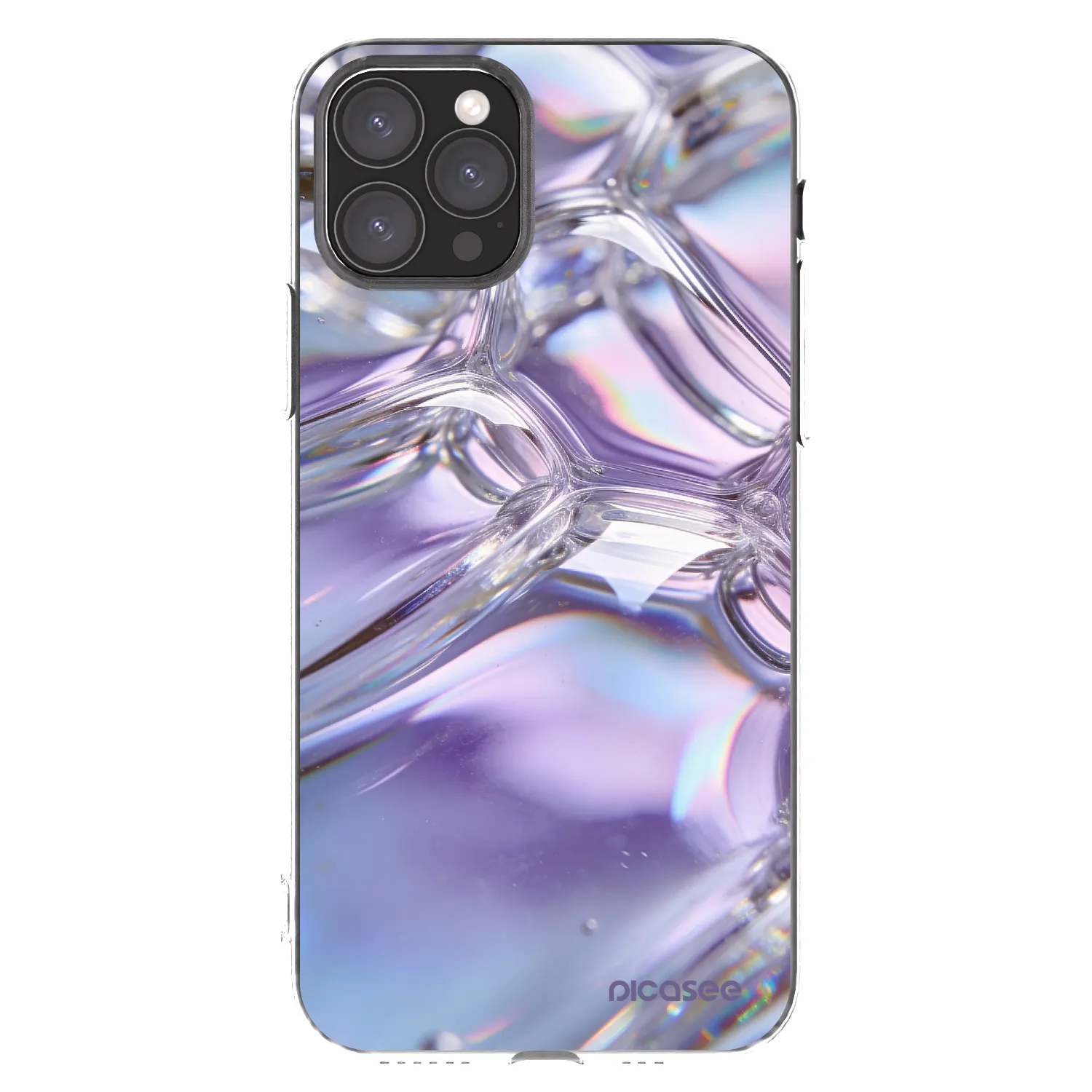 Picasee silikonowe przeźroczyste etui na Apple iPhone 11 Pro - Iridescent bubbles