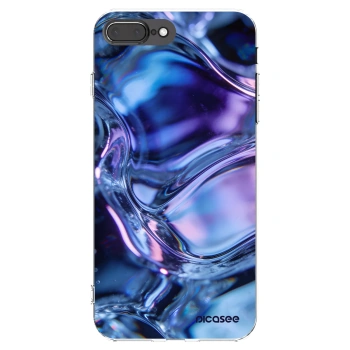 Picasee silikonowe przeźroczyste etui na Apple iPhone 8 Plus - Iris liquid