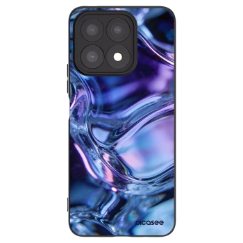 Picasee silikonowe czarne etui na Honor X8a - Iris liquid