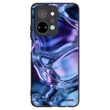 Picasee silikonowe czarne etui na Honor X7a - Iris liquid
