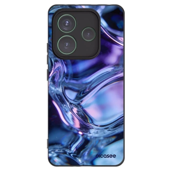 Picasee silikonowe czarne etui na Xiaomi Redmi Note 14 5G - Iris liquid