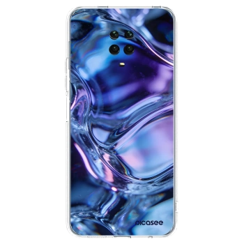 Picasee silikonowe przeźroczyste etui na Xiaomi Redmi Note 9 Pro - Iris liquid