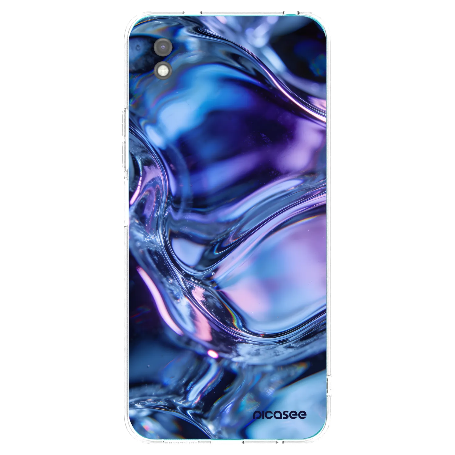 Picasee silikonowe czarne etui na Xiaomi Redmi 9A - Iris liquid