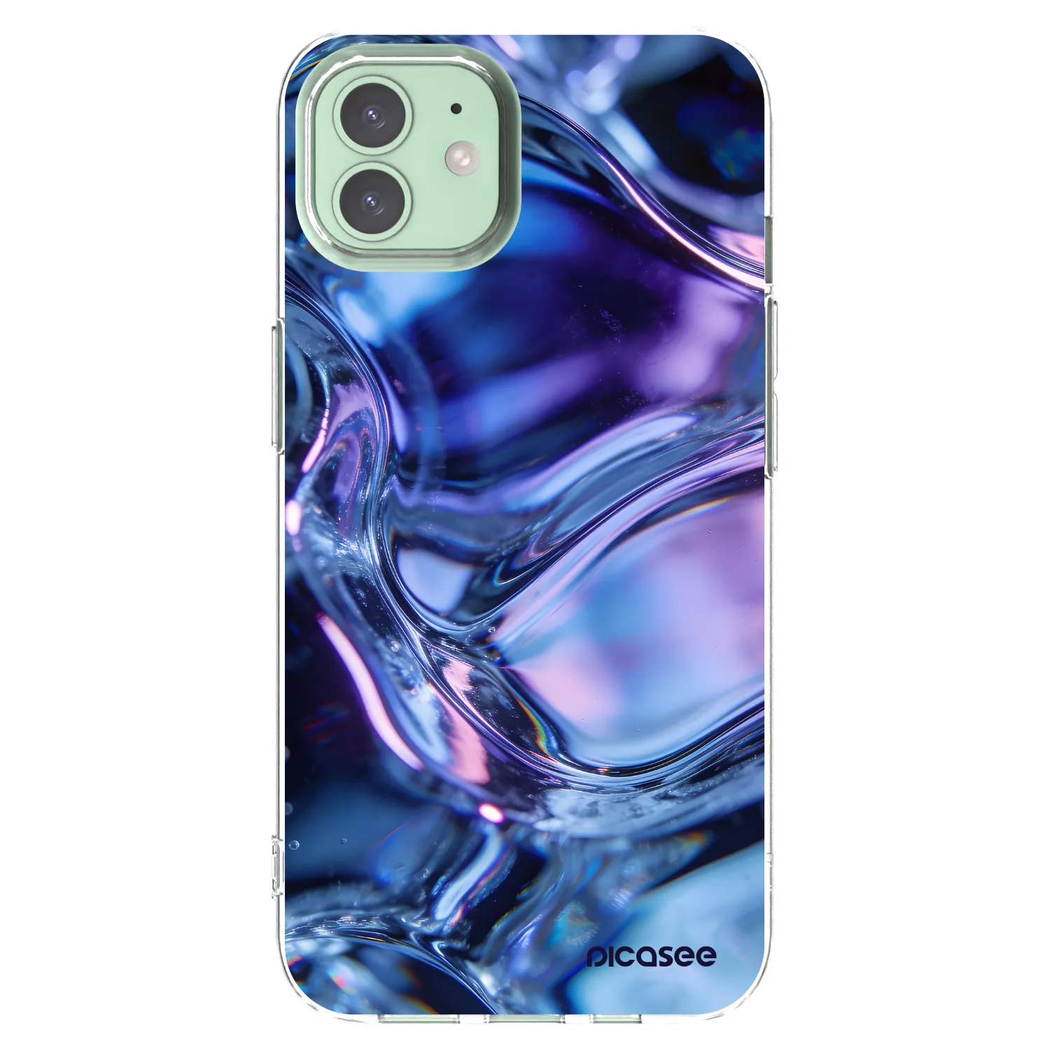 Picasee silikonowe przeźroczyste etui na Apple iPhone 12 - Iris liquid