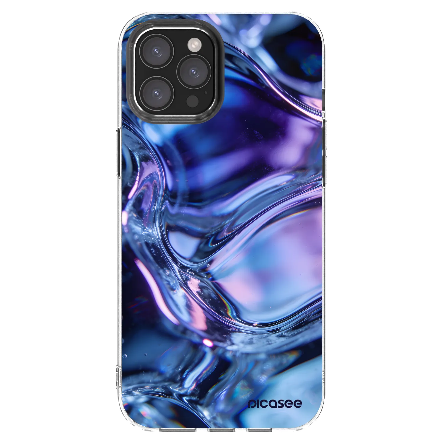 Picasee silikonowe przeźroczyste etui na Apple iPhone 12 Pro Max - Iris liquid