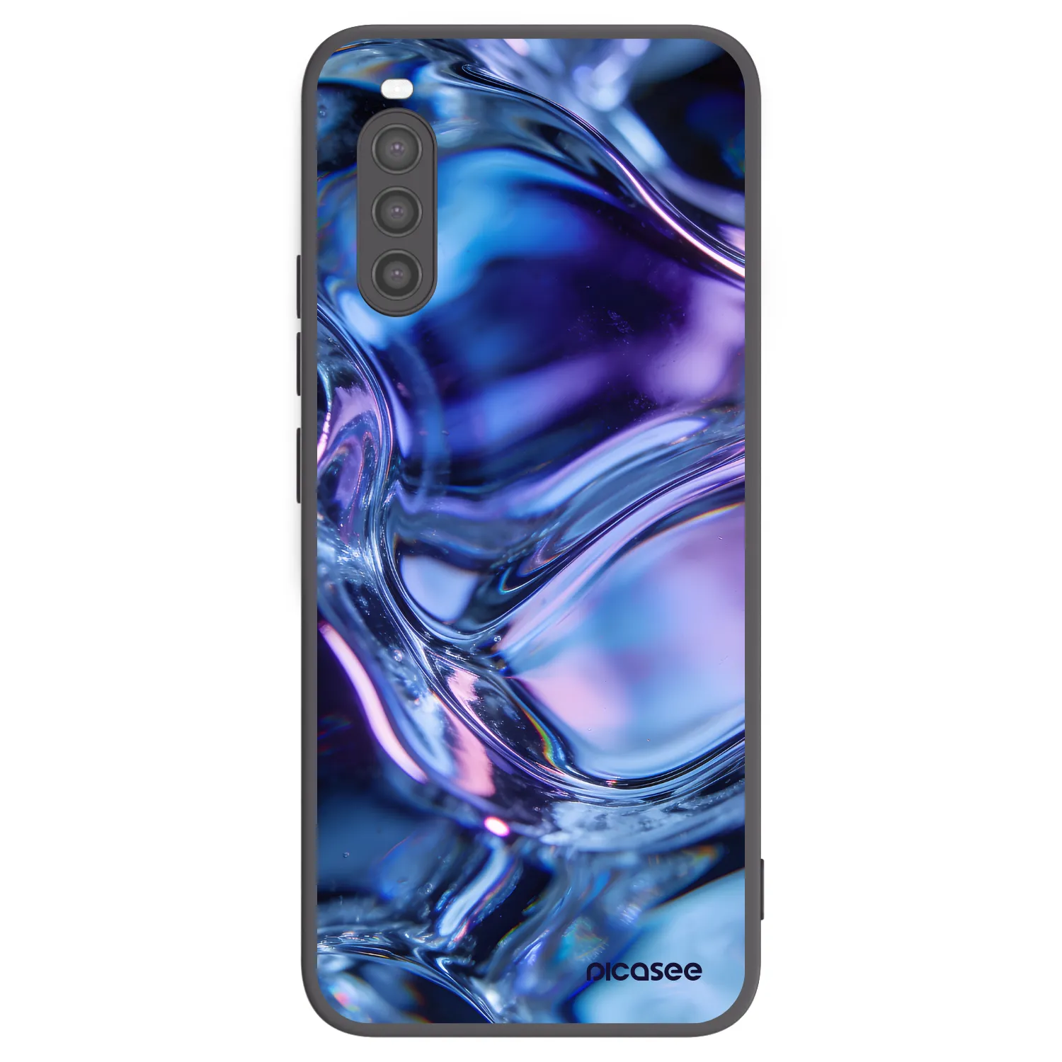 Picasee silikonowe czarne etui na Sony Xperia 10 II - Iris liquid