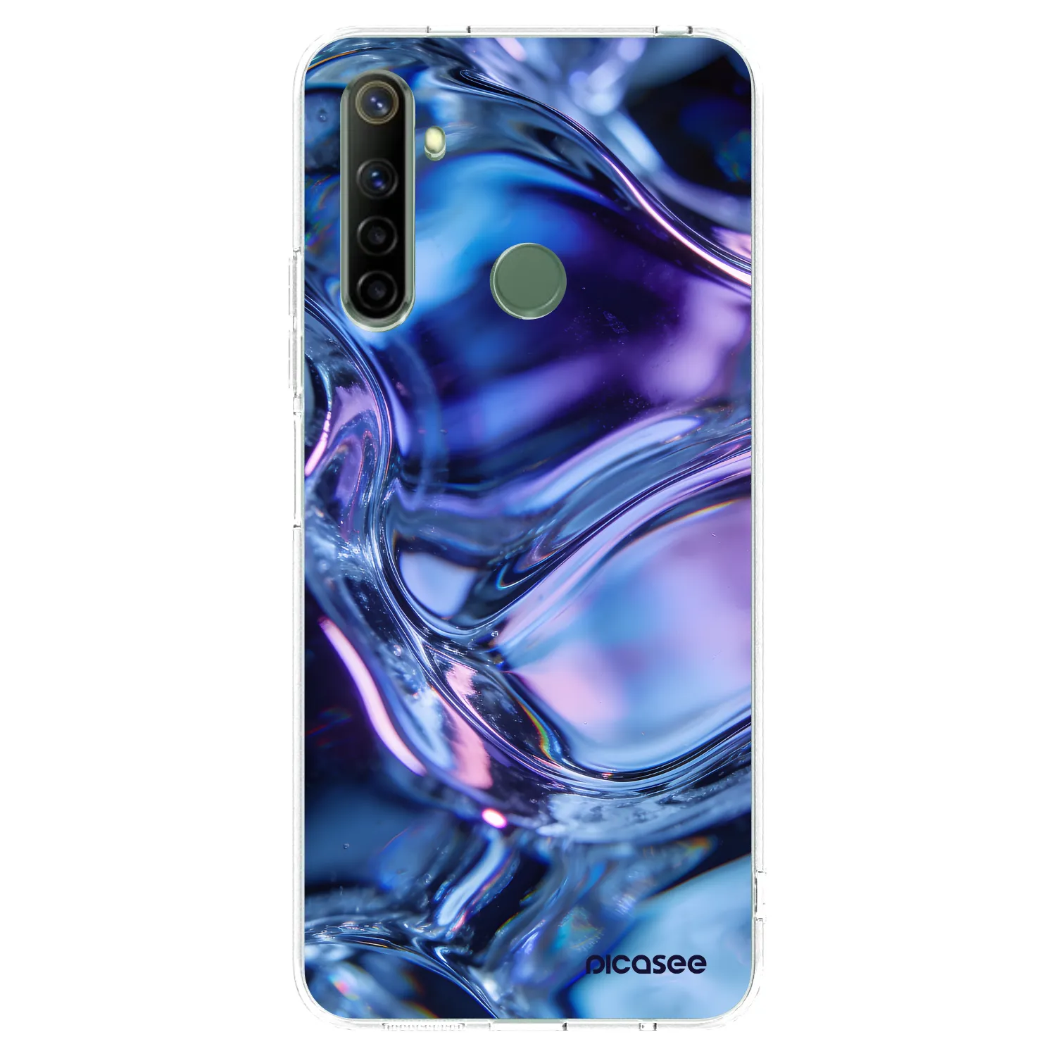 Picasee silikonowe przeźroczyste etui na Realme 6i - Iris liquid