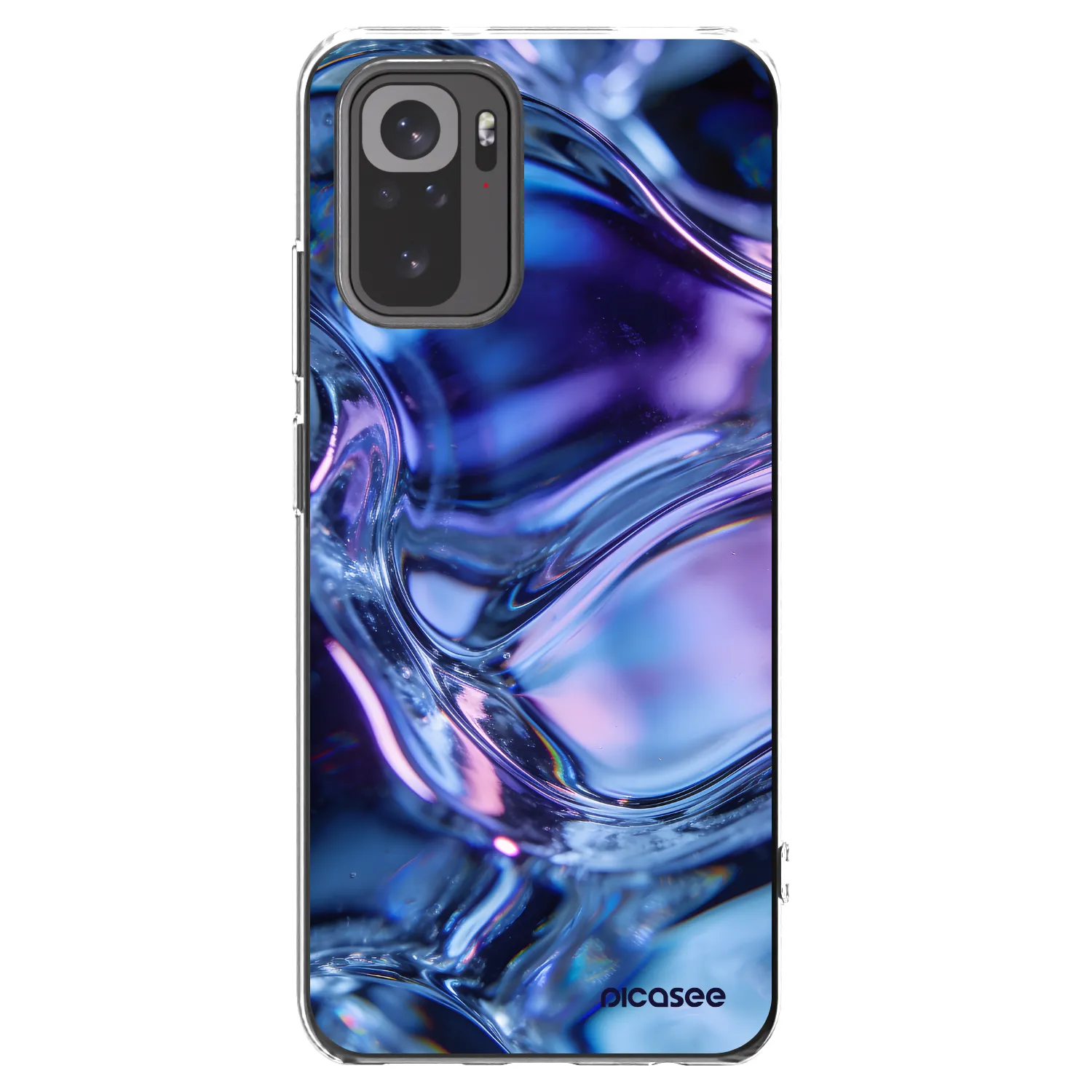 Picasee silikonowe przeźroczyste etui na Xiaomi Redmi Note 10S - Iris liquid