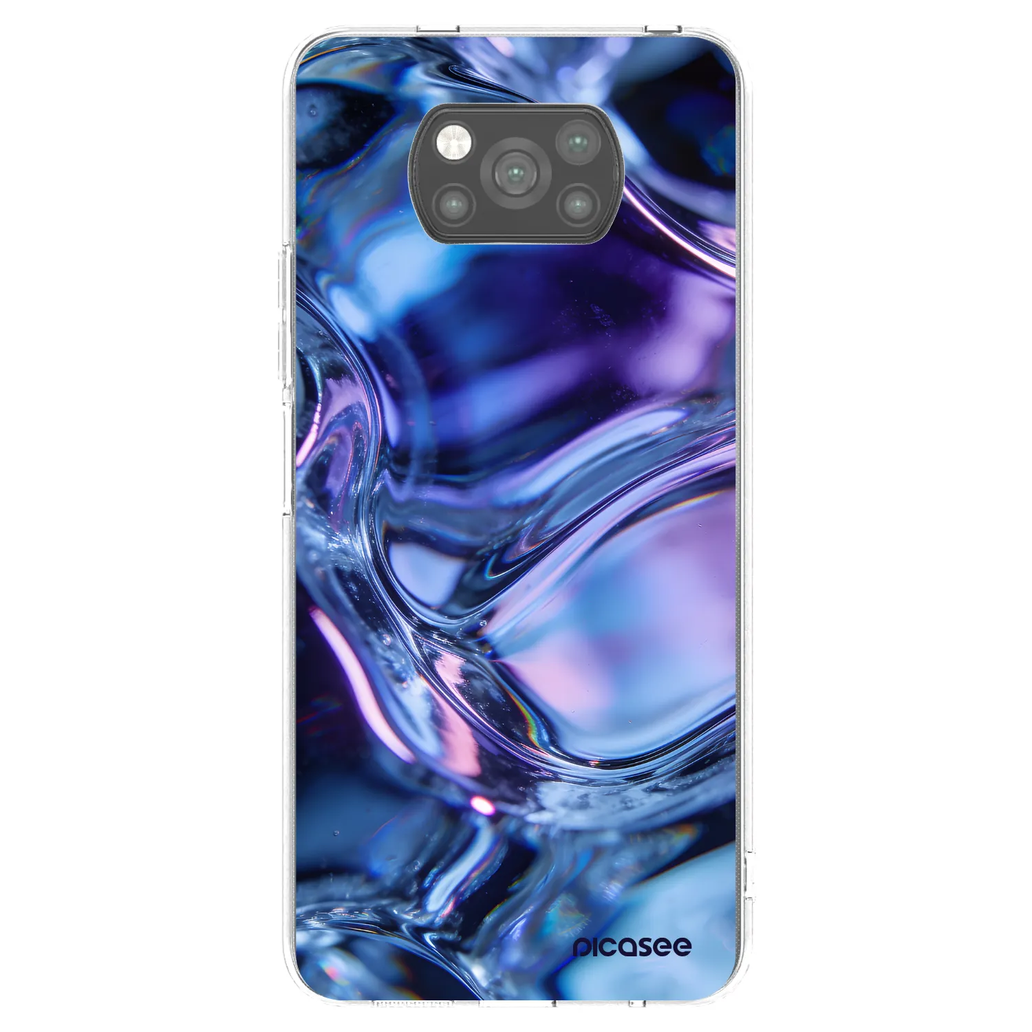 Picasee silikonowe czarne etui na Xiaomi Poco X3 Pro - Iris liquid