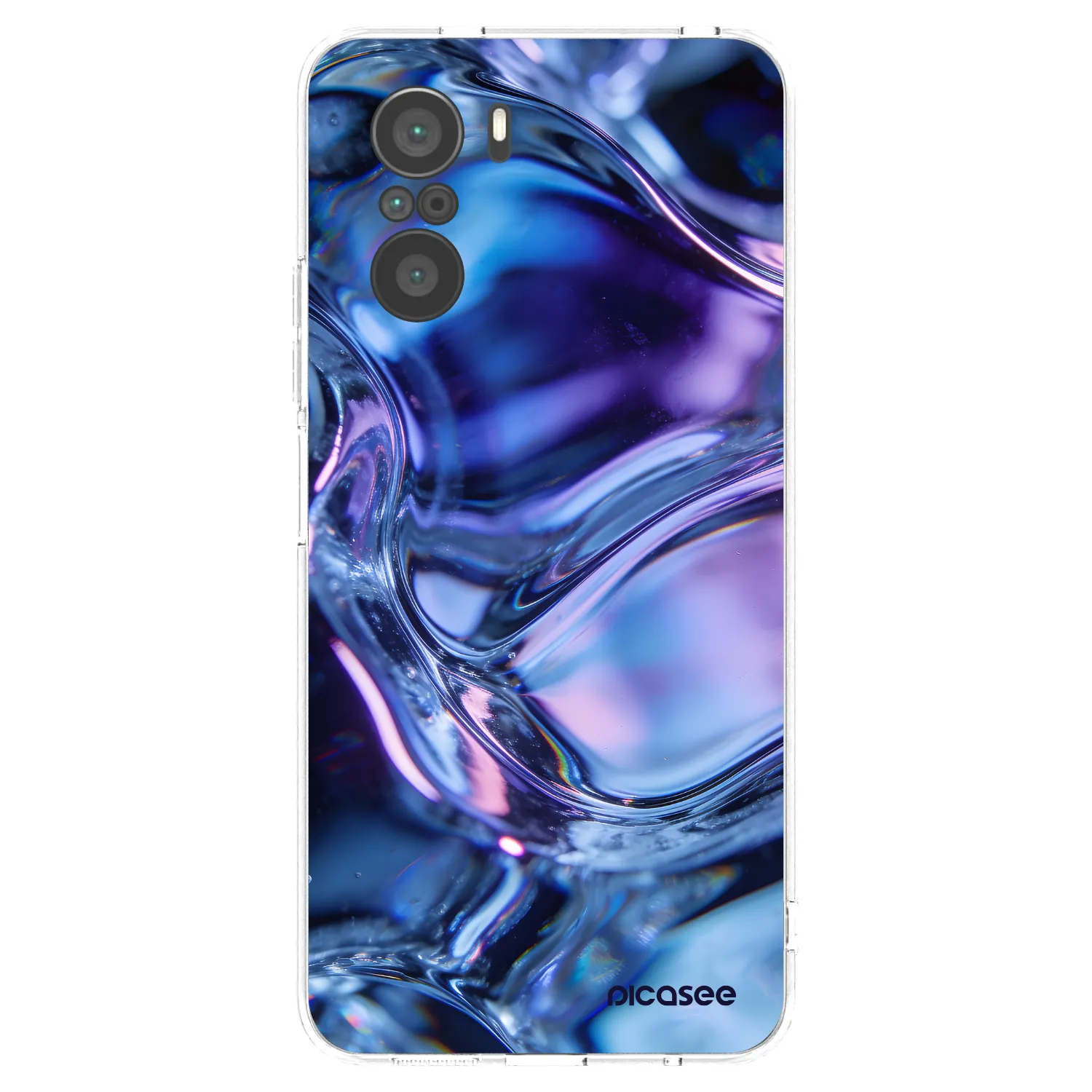 Picasee silikonowe przeźroczyste etui na Xiaomi Poco F3 - Iris liquid