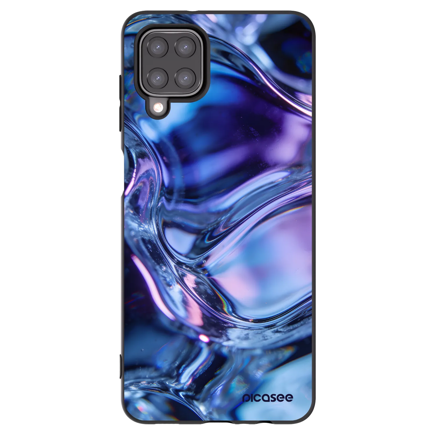 Picasee silikonowe czarne etui na Samsung Galaxy M12 M127F - Iris liquid