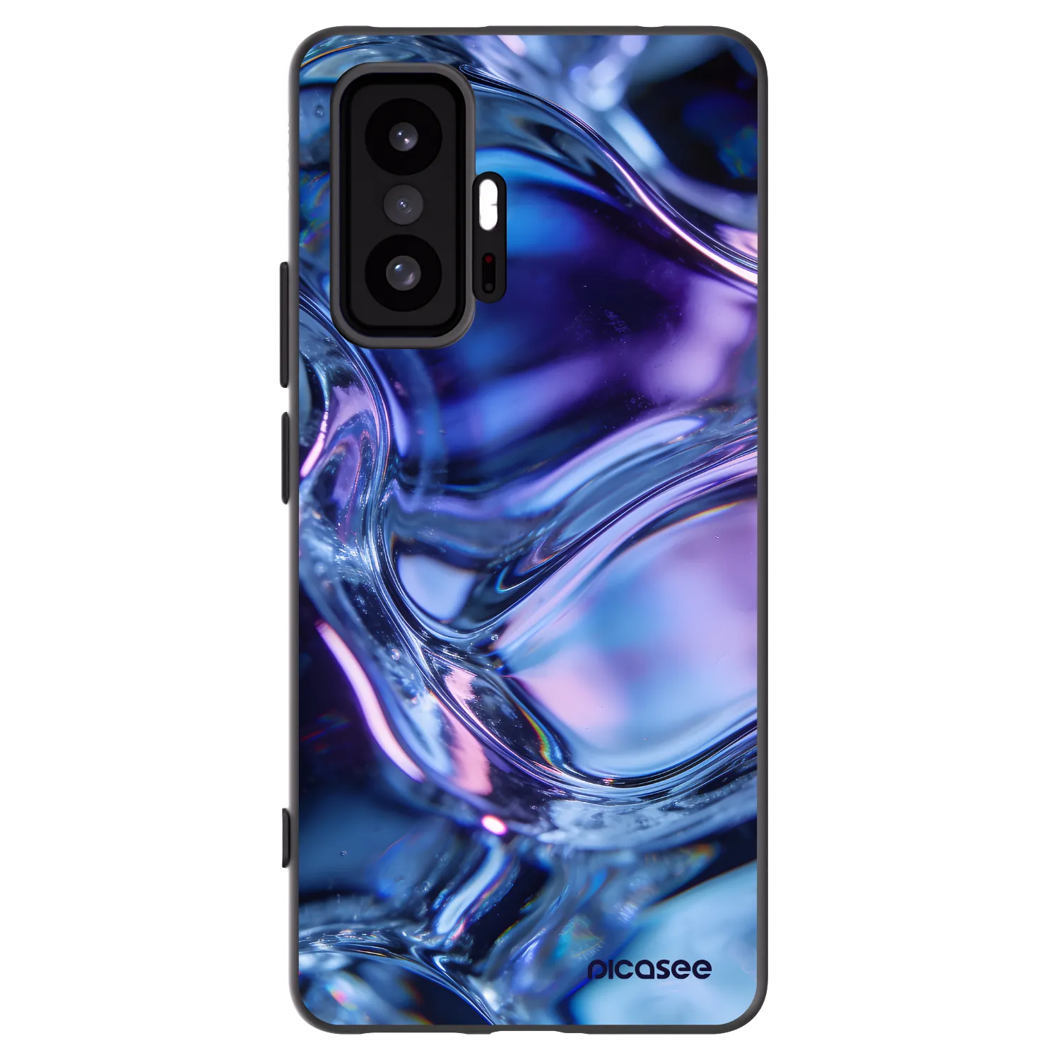 Picasee silikonowe czarne etui na Xiaomi 11T Pro - Iris liquid