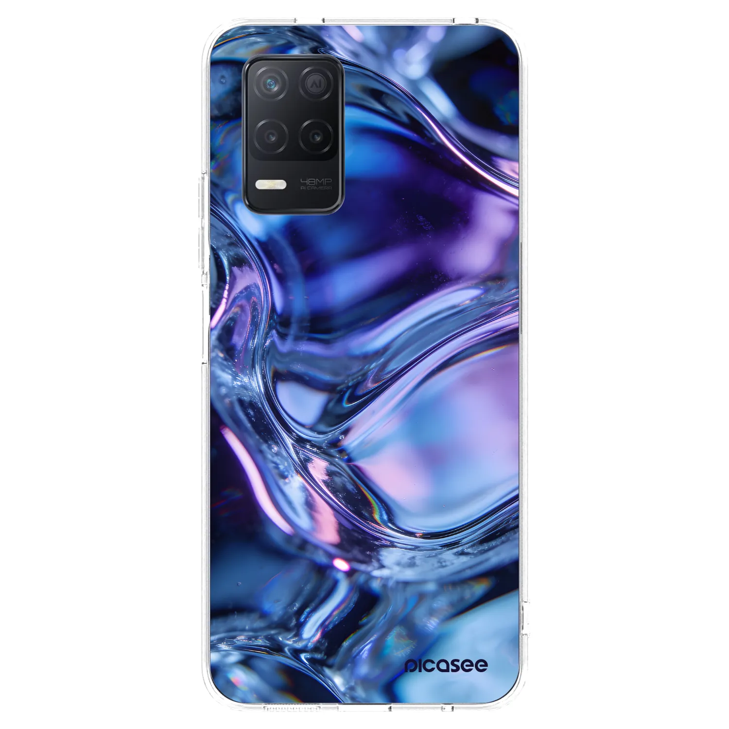 Picasee silikonowe przeźroczyste etui na Realme 8 5G - Iris liquid