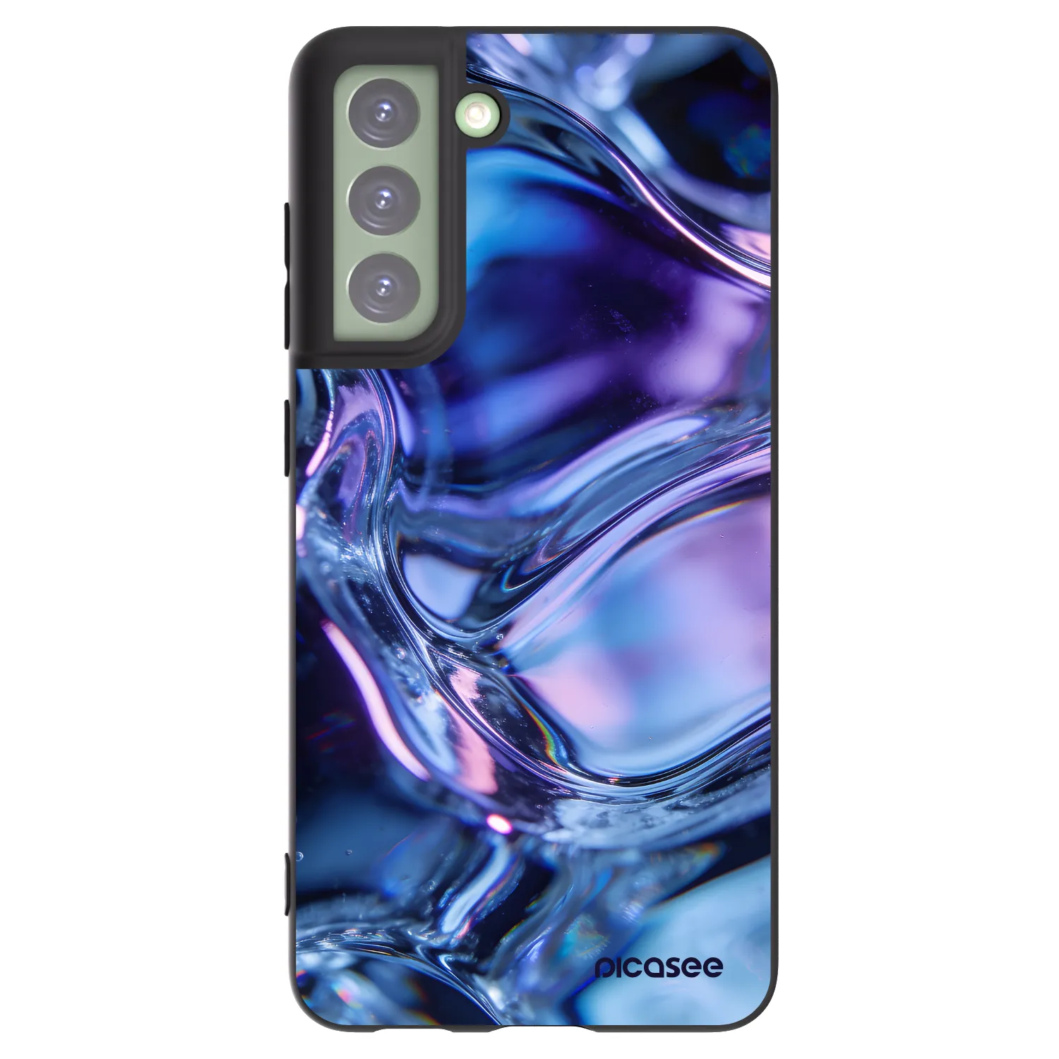 Picasee silikonowe czarne etui na Samsung Galaxy S21 FE 5G - Iris liquid