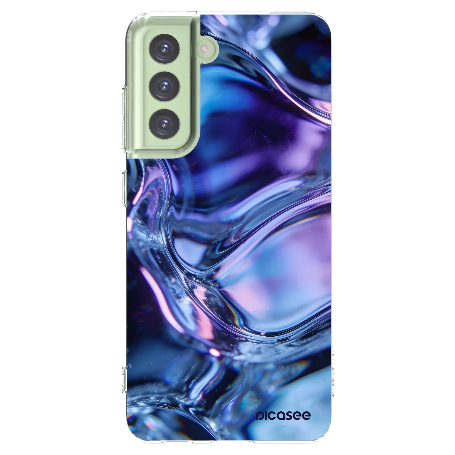 Picasee silikonowe przeźroczyste etui na Samsung Galaxy S21 FE 5G - Iris liquid