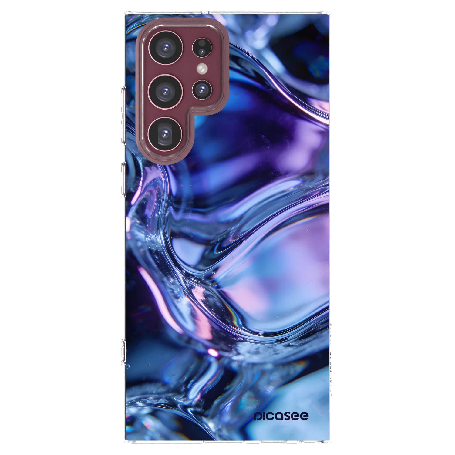 Picasee silikonowe przeźroczyste etui na Samsung Galaxy S22 Ultra 5G - Iris liquid