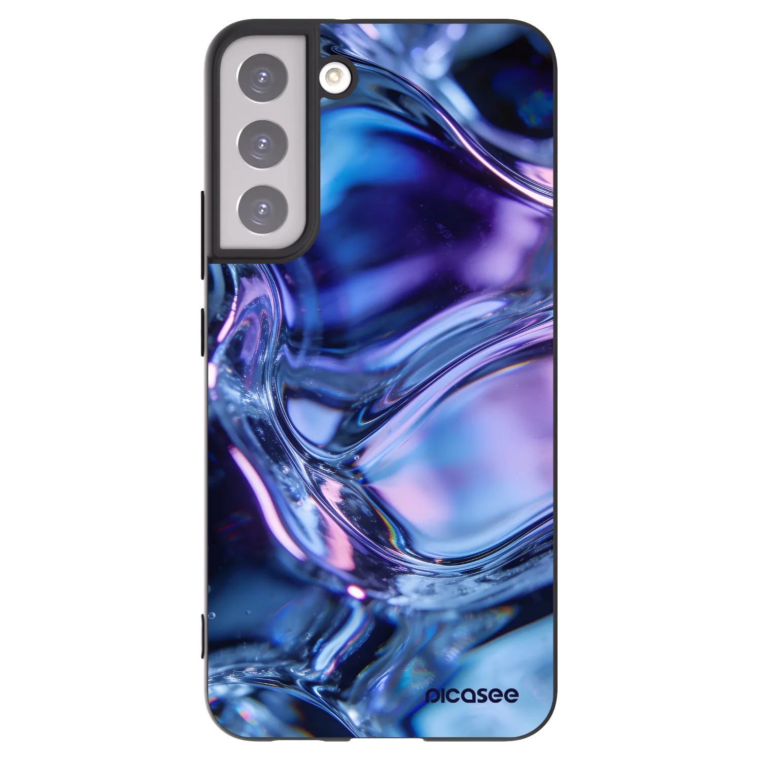 Picasee silikonowe czarne etui na Samsung Galaxy S22+ 5G - Iris liquid