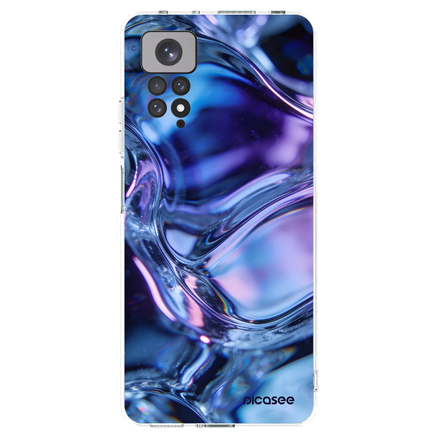 Picasee silikonowe przeźroczyste etui na Xiaomi Redmi Note 11 - Iris liquid
