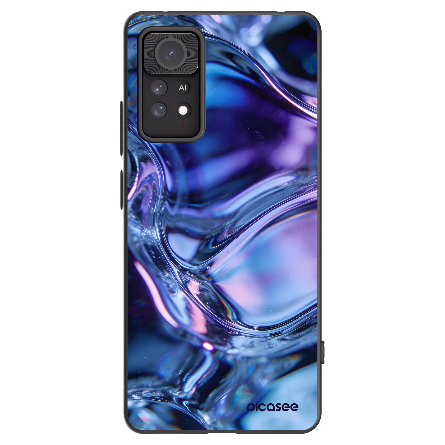 Picasee silikonowe czarne etui na Xiaomi Redmi Note 11 Pro 5G - Iris liquid