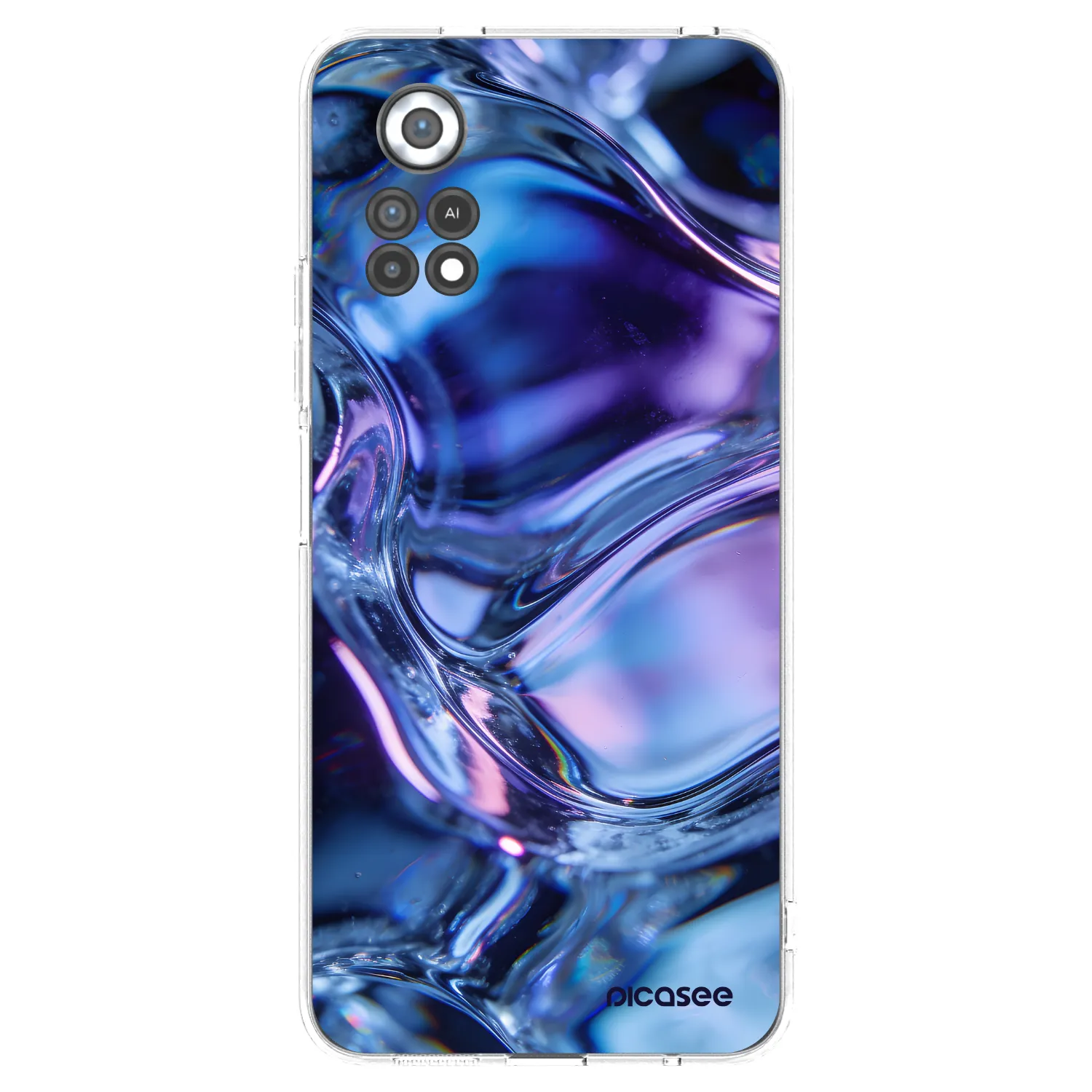 Picasee silikonowe przeźroczyste etui na Xiaomi Poco X4 Pro 5G - Iris liquid
