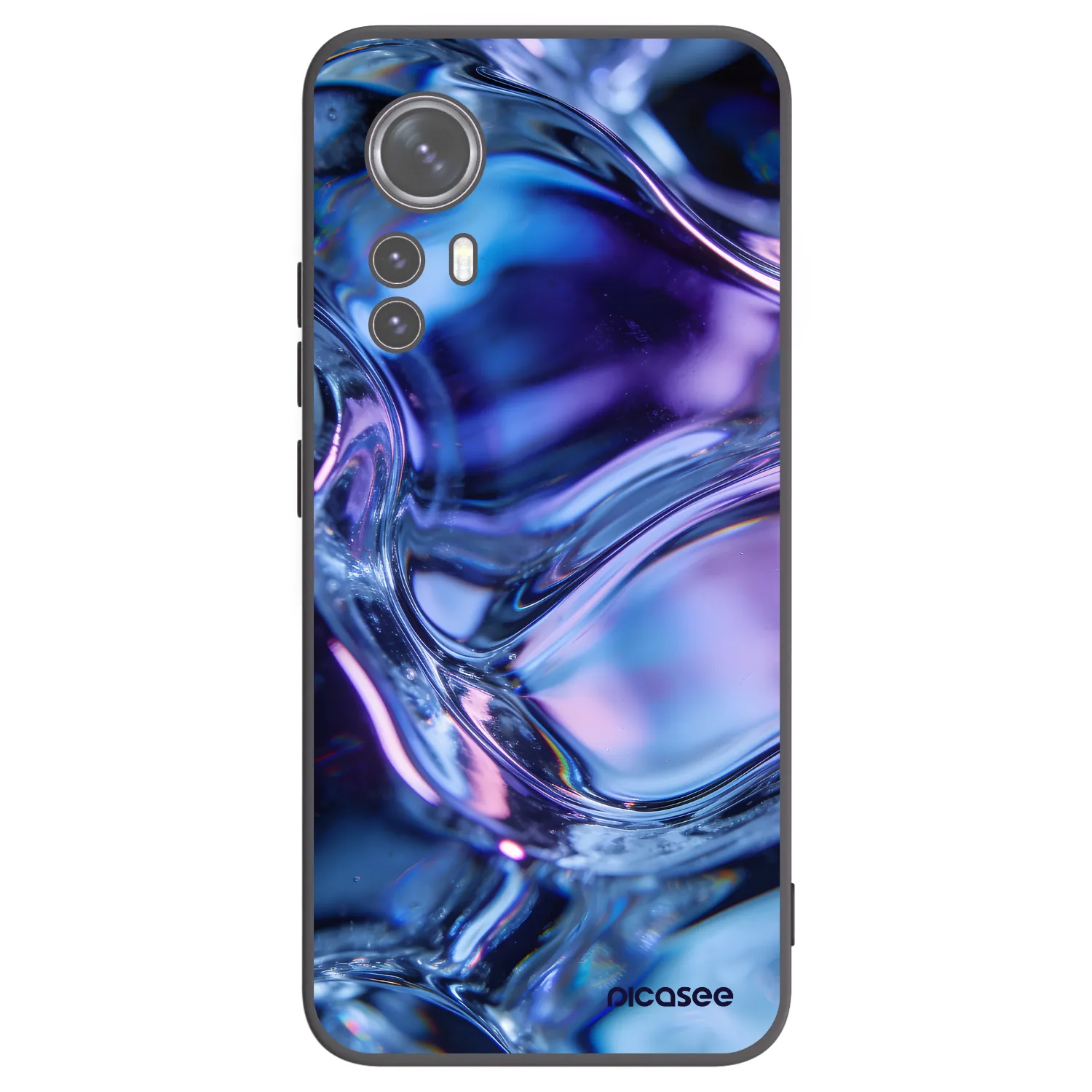 Picasee silikonowe czarne etui na Xiaomi 12 - Iris liquid