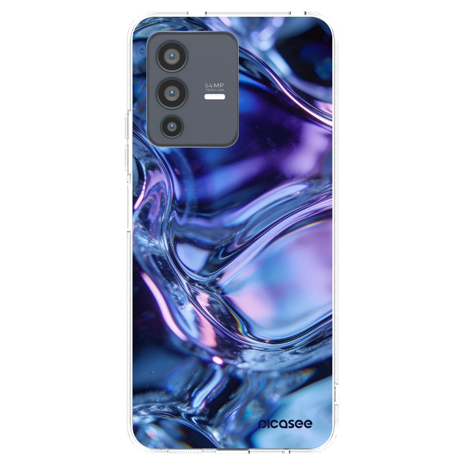 Picasee silikonowe przeźroczyste etui na Vivo V23 5G - Iris liquid