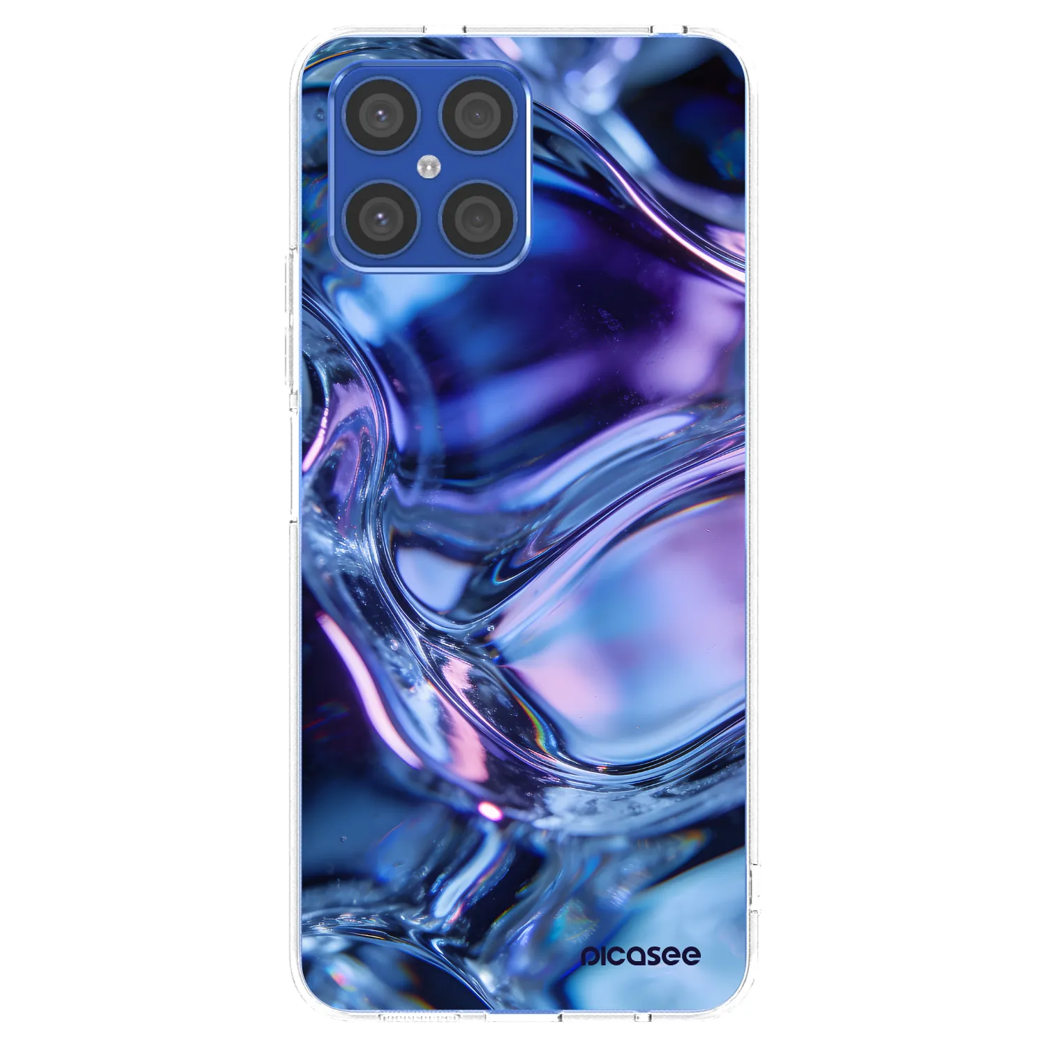 Picasee silikonowe przeźroczyste etui na Honor X8 4G - Iris liquid