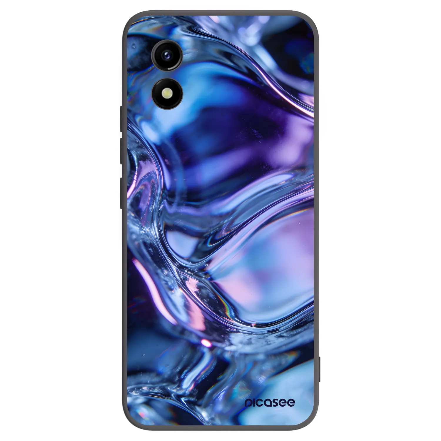 Picasee silikonowe czarne etui na Vivo Y01 - Iris liquid