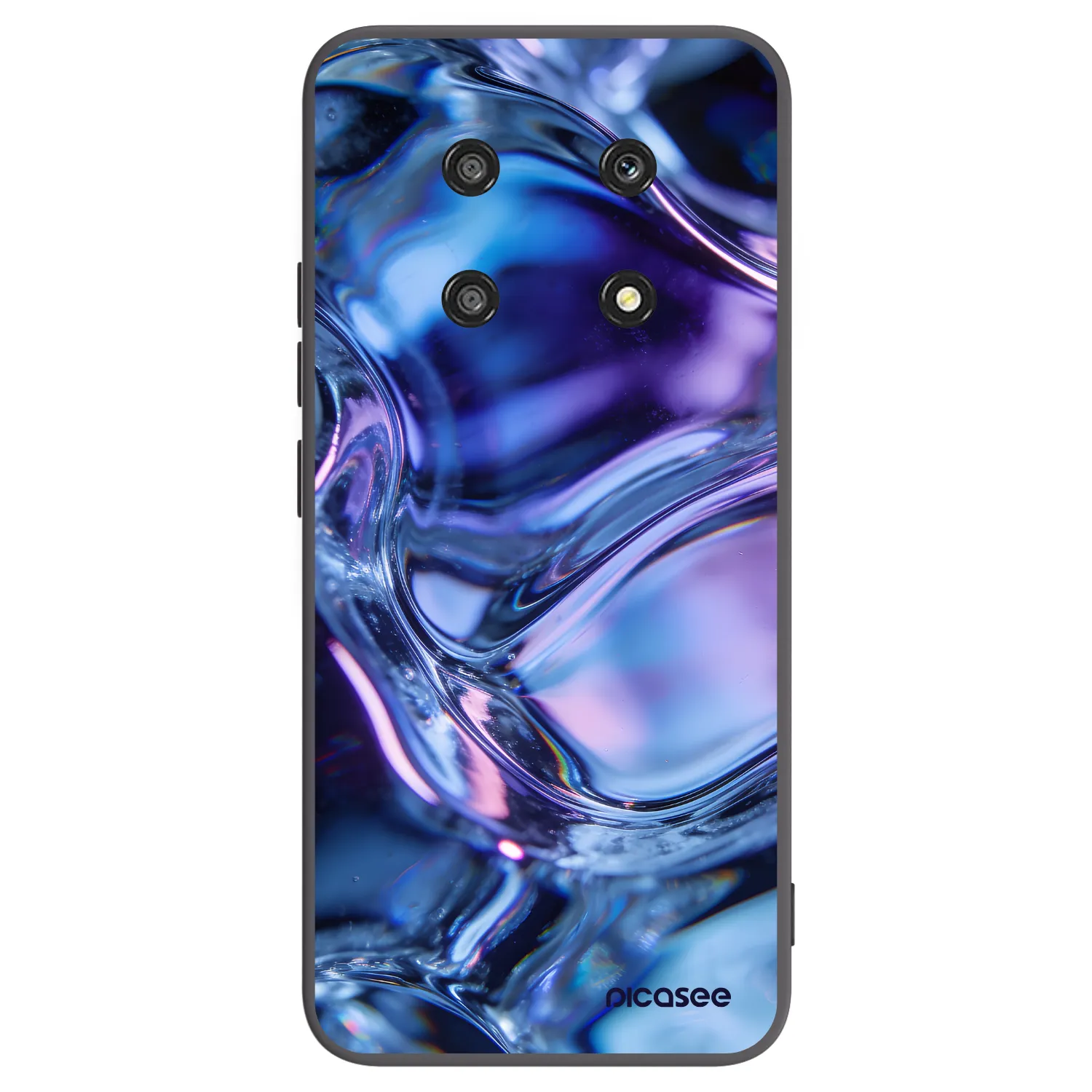 Picasee silikonowe czarne etui na Honor Magic4 Lite 5G - Iris liquid