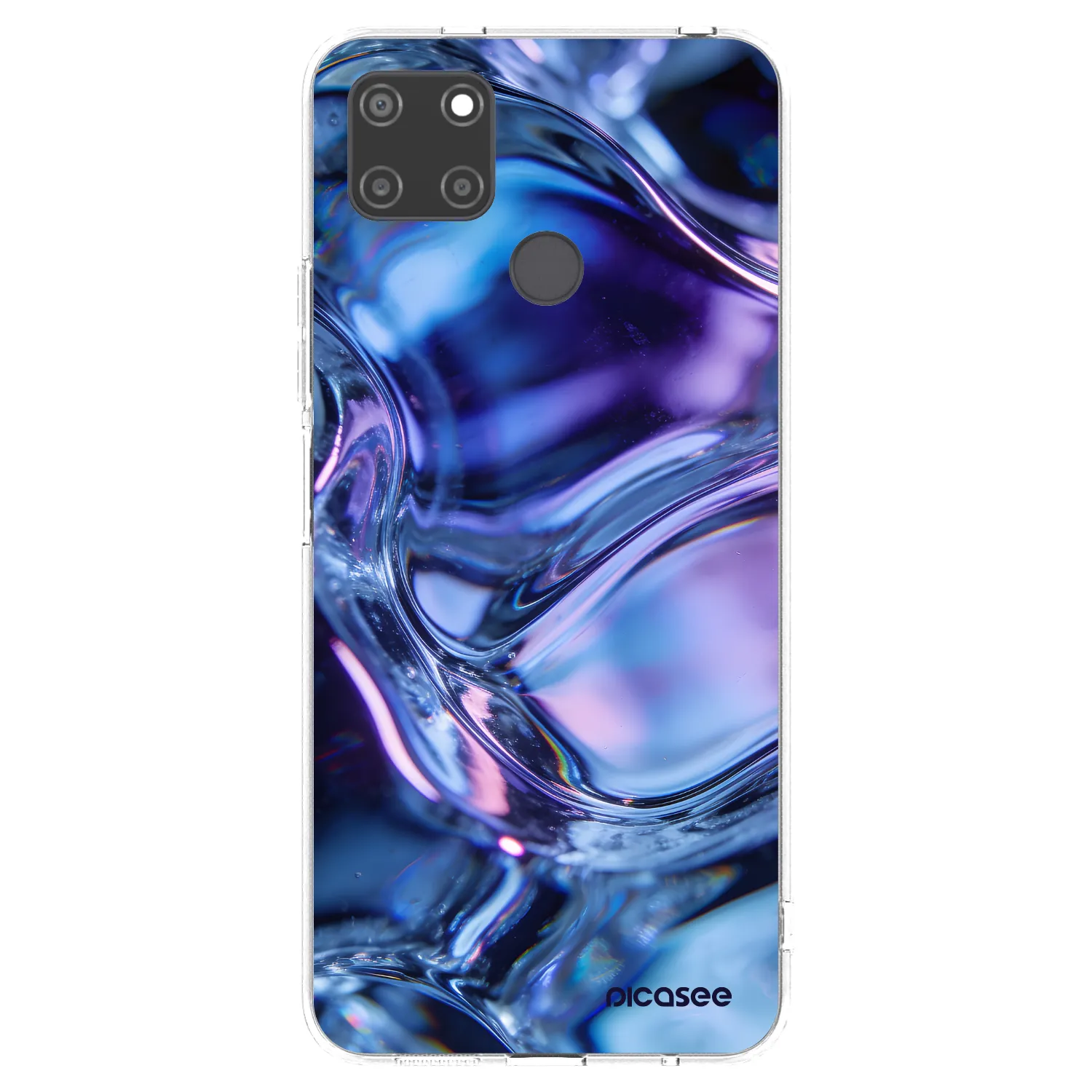 Picasee silikonowe przeźroczyste etui na Realme C21Y - Iris liquid