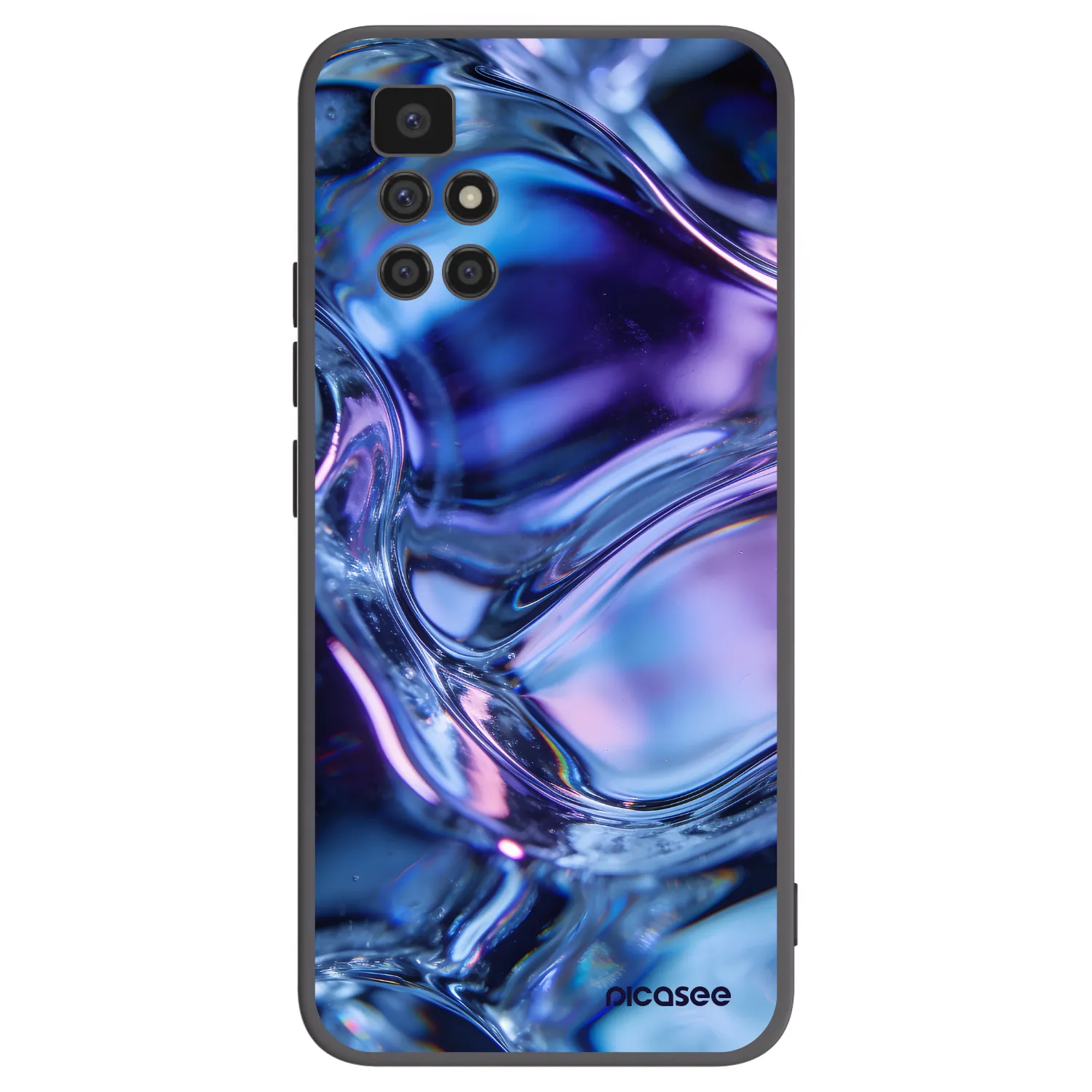 Picasee silikonowe czarne etui na Xiaomi Redmi 10 (2022) - Iris liquid