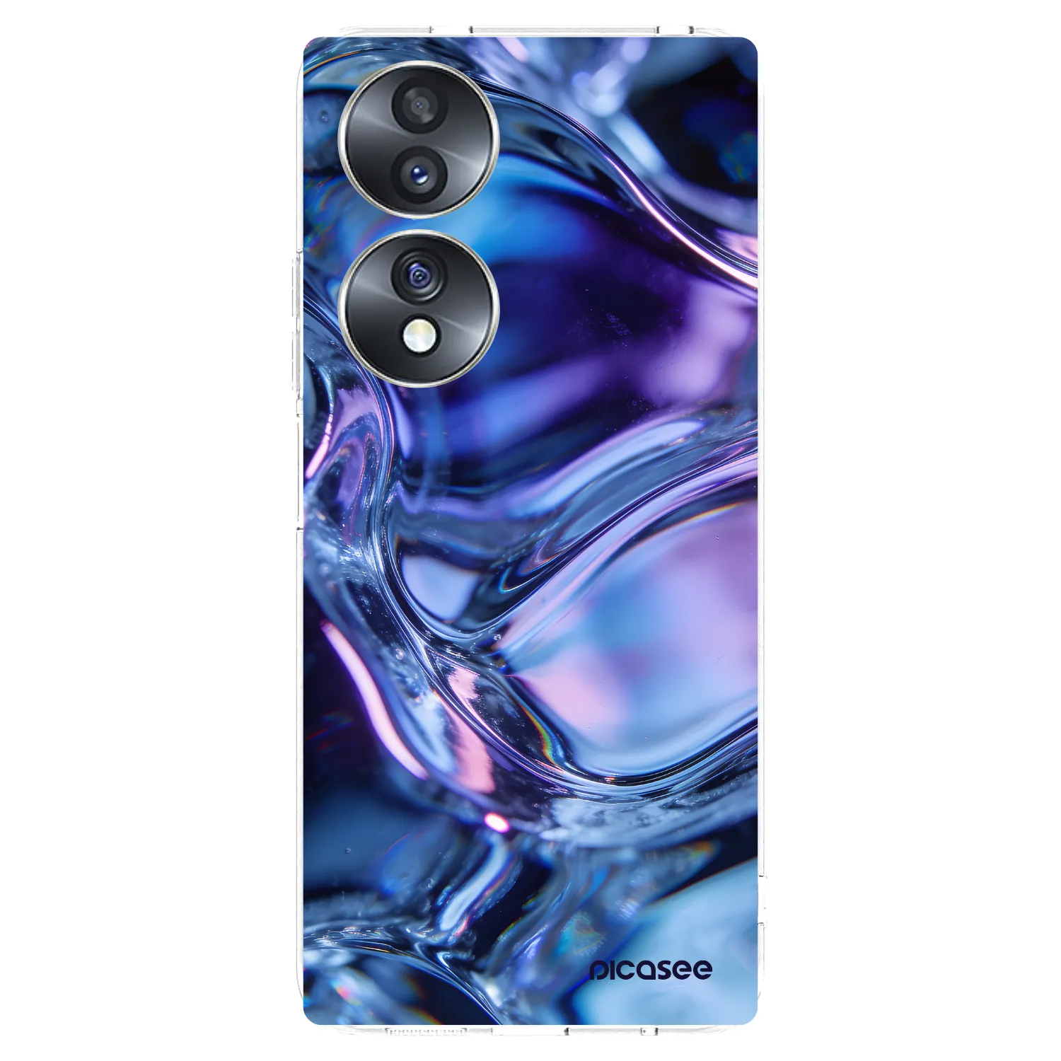 Picasee silikonowe przeźroczyste etui na Honor 70 - Iris liquid